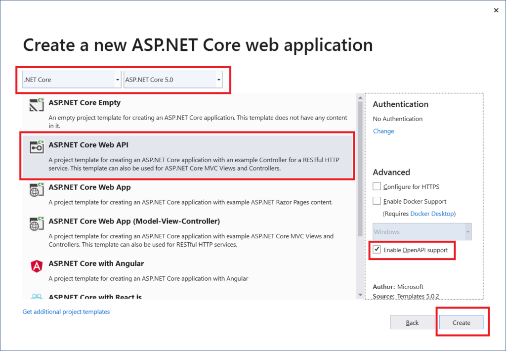 Create ASP.NET Core Web API Project