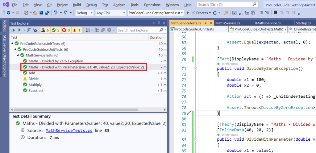 xUnit Test Method with Parameters