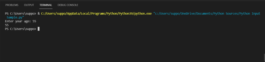 Python - Input Function