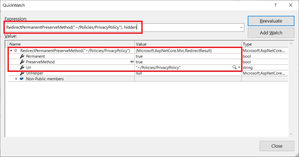 RedirectPermanentPreserveMethod - Quickwatch ASP.NET Core