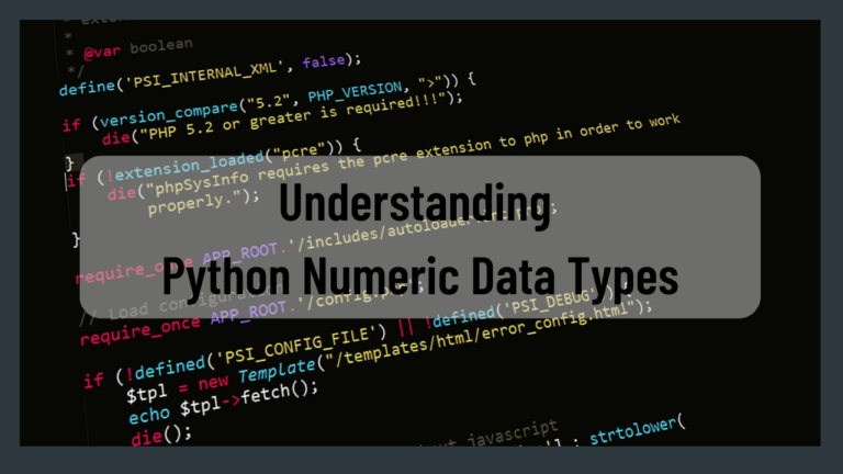 Understanding Python Numeric Data Types